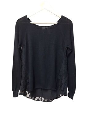 Anthropologie Womens Yellow Bird AVERLY Black Sweater Size XS